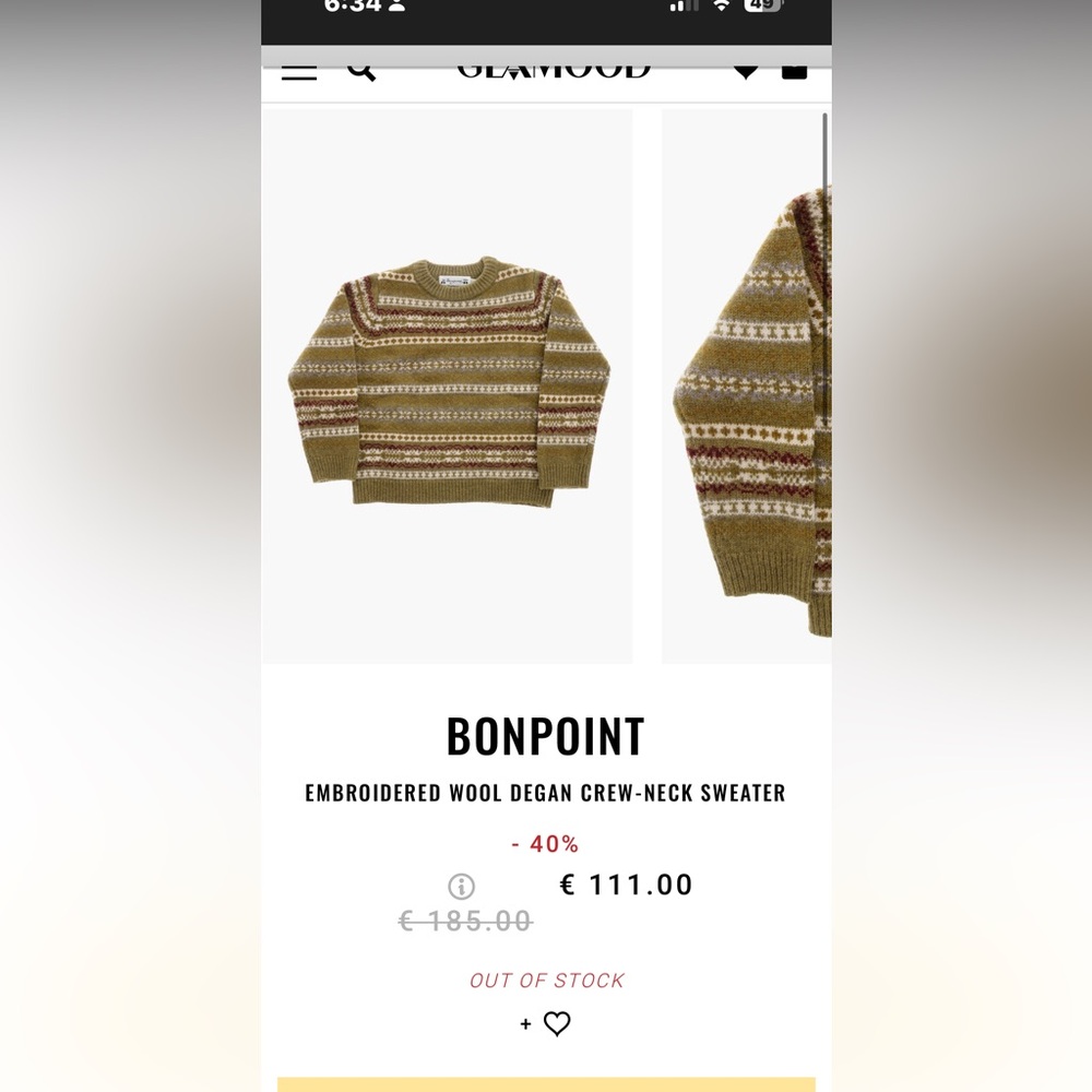 Bonpoint Wool Sweater Size 6 Multicolor Striped Crewneck Girls Luxury Kids - Picture 5 of 6